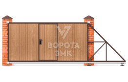 Деревянные ворота 2200×3000 ЗМК-7712
