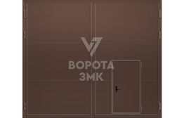 Распашные промышленные ворота 2500×5000 ЗМК-4887
