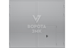 Ворота утепленные промышленные распашные 2000×4500 ЗМК-4897
