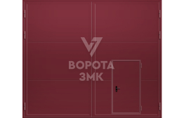 Ворота утепленные распашные промышленные 3500×2500 ЗМК-4925